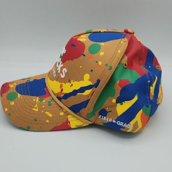 NO F*CKS GIVEN Primary SPLATTER Snapback Trucker Hat - Picture 2 of 6